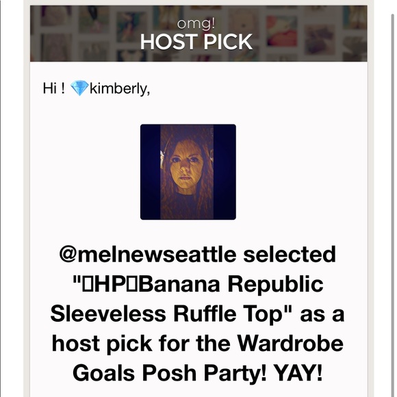 🎉HP🎉Banana Republic Sleeveless Ruffle Top - Picture 6 of 6